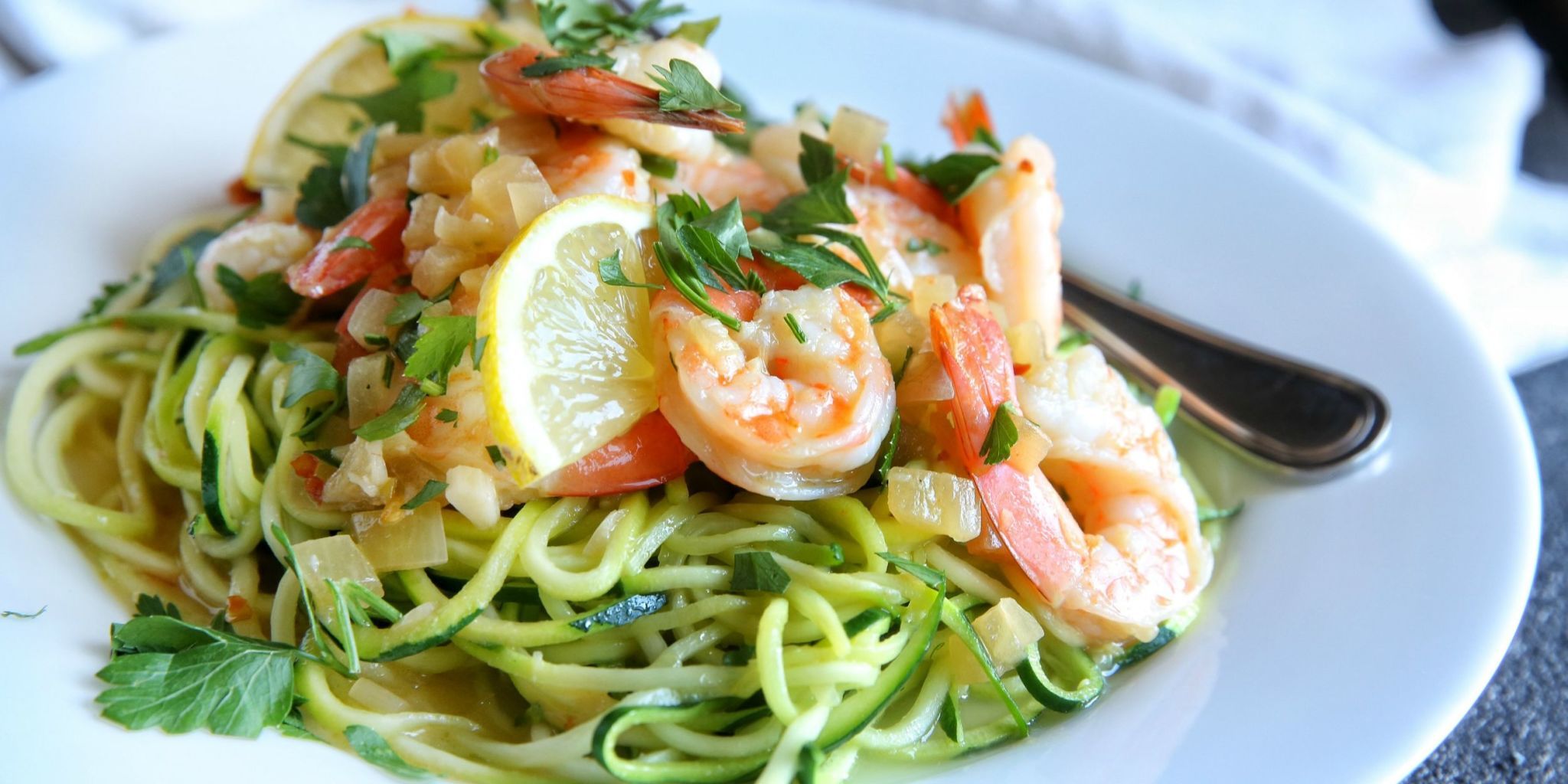 zoodles with shrimp