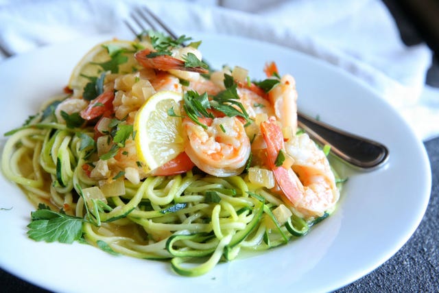 shrimp scampi zoodles delishcom