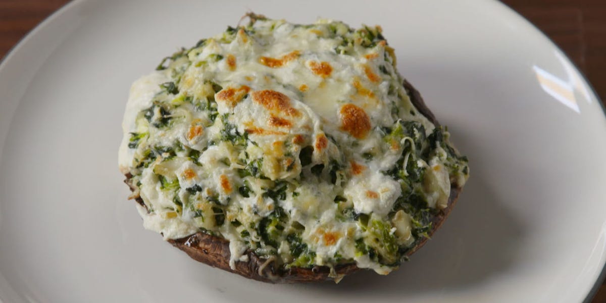 Spinach-Artichoke Stuffed Mushrooms