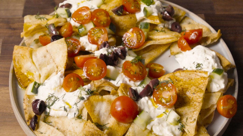 Video player poster image preview for Greek Nachos