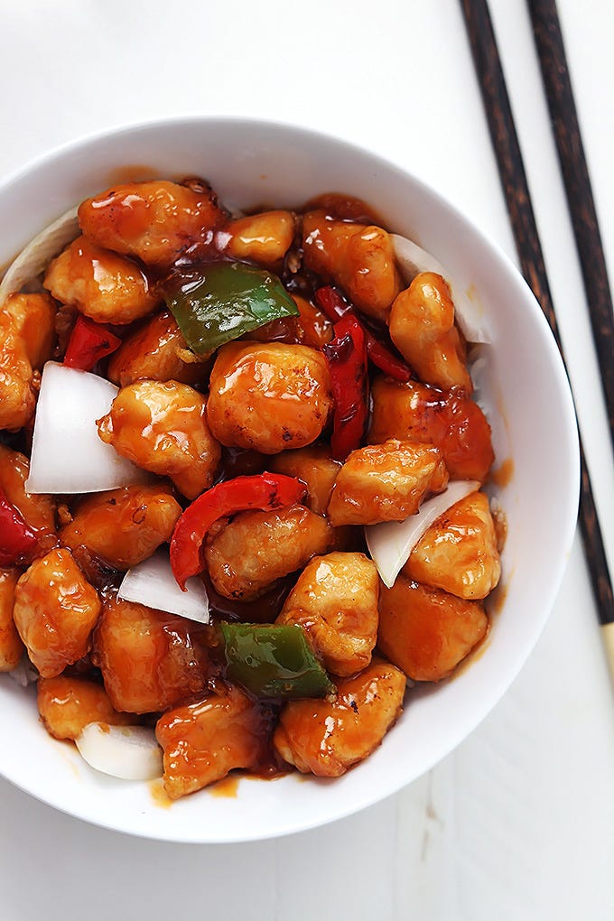 Food, Ingredient, Produce, Dishware, Cuisine, Dish, Tableware, Kitchen utensil, Sweet and sour chicken, Recipe, 