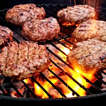Burgers On A Grill
