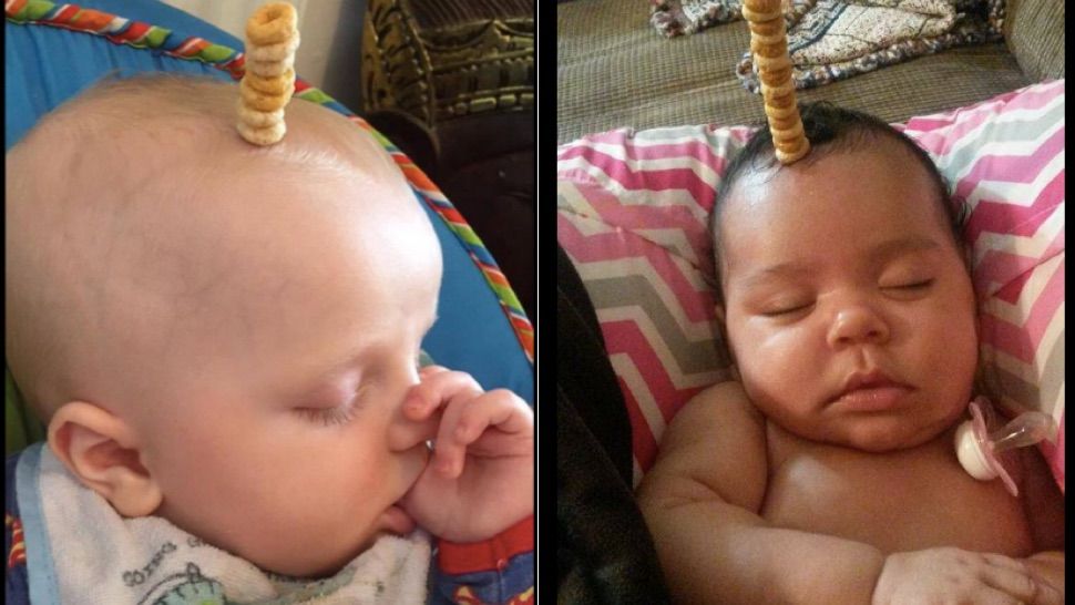 Cheerios Stacked On Babies