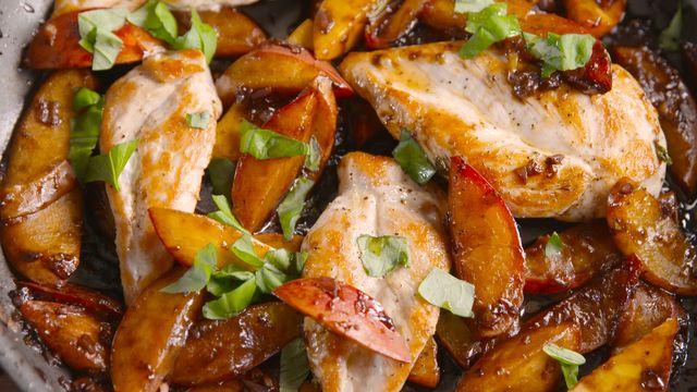 Peach Balsamic Chicken Peach Basil Chicken 1812