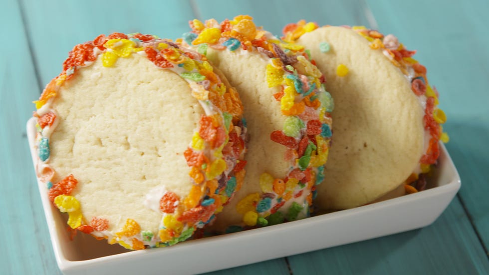 Fruity Pebbles Ice Cream Sandwiches