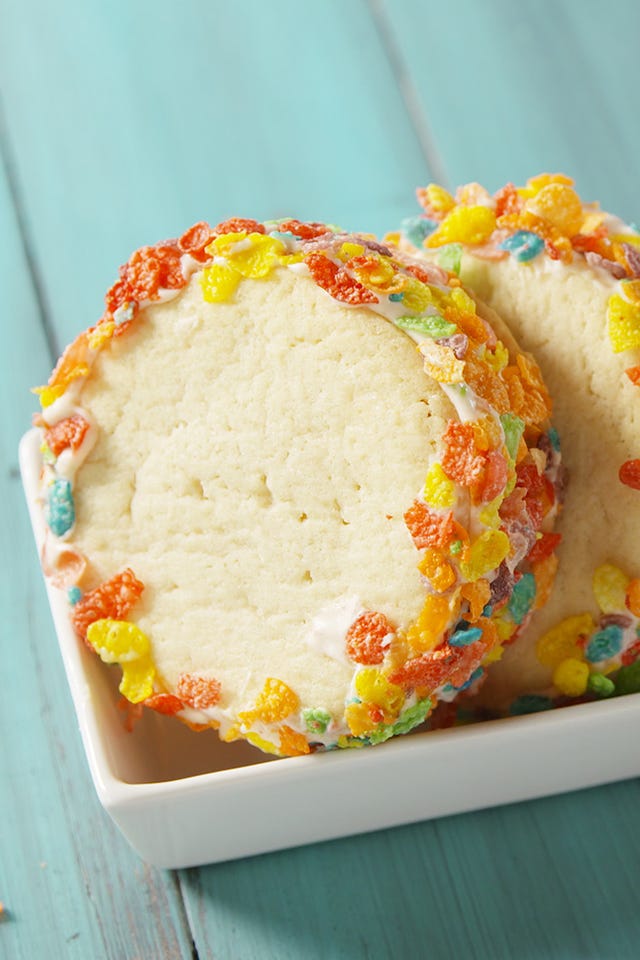 Fruity Pebbles Ice Cream Sandwiches