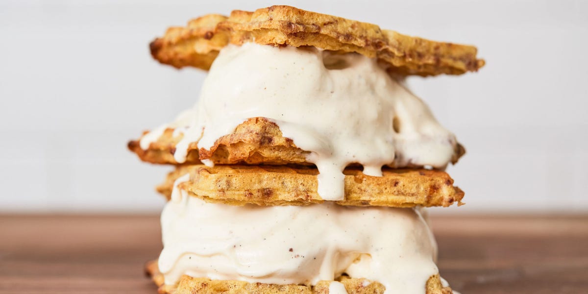 Waffle Ice Cream Sandwiches