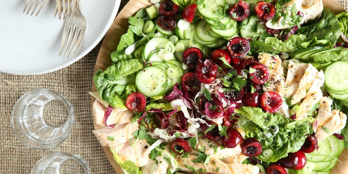 Grilled Chicken Salad with Cherry-Balsamic Vinaigrette