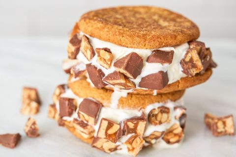 Snickers Ice Cream Sandwiches Recipe