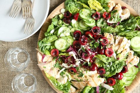 grilled chicken salad with cherry balsamic vinaigrette recipe