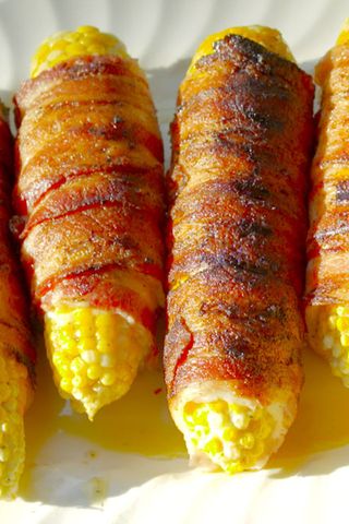 Bacon Wrapped Corn - Bacon Corn on the Cob