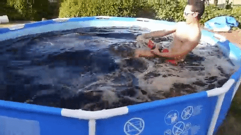 pool filled with coke