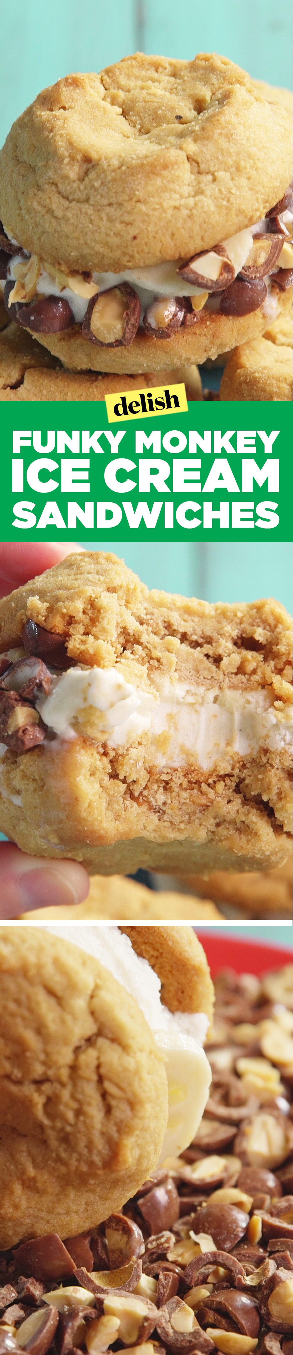 Funky Monkey Ice Cream Sandwiches Pinterest