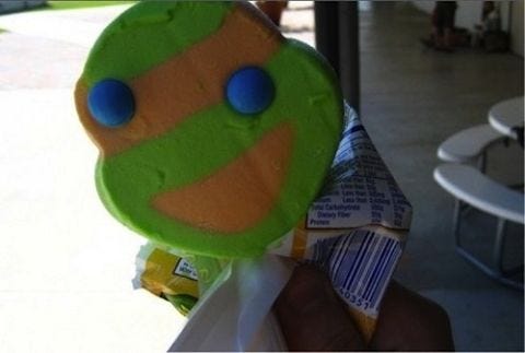 Green, Colorfulness, Toy, Fictional character, Animation, Kitchen utensil, Stuffed toy, 