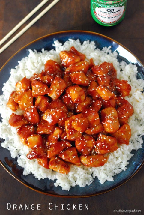 Dish, Food, Cuisine, Sesame chicken, White rice, Sweet and sour, Ingredient, Steamed rice, General tso's chicken, Kung pao chicken, 