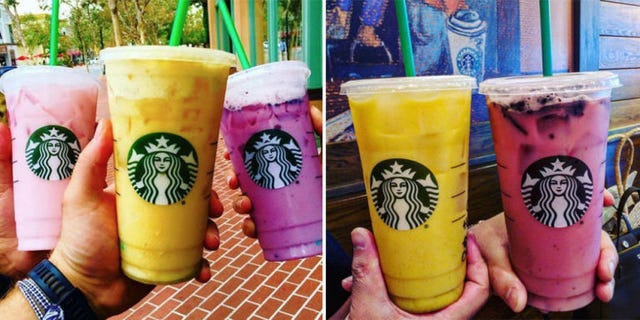 Starbucks Rainbow Drinks