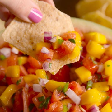 Watermelon Salsa in a Watermelon Bowl