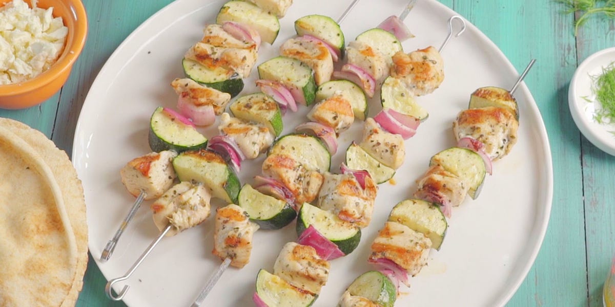 Greek Chicken Kebabs