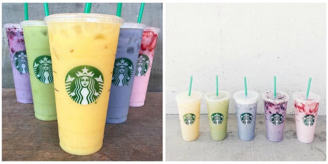 Starbucks Rainbow Drinks