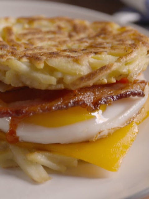 Hash Brown Breakfast Sandwiches Vertical