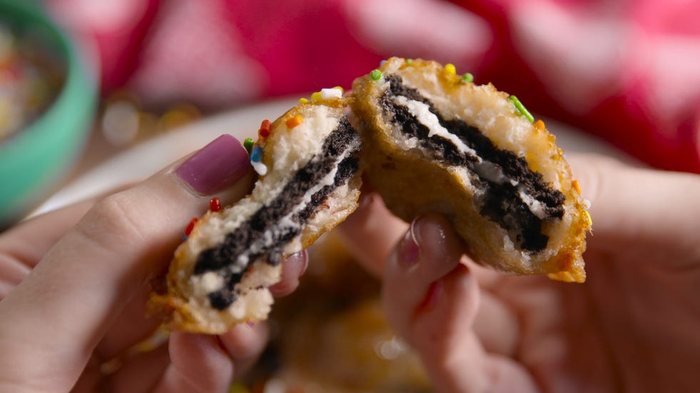 birthday cake fried oreos