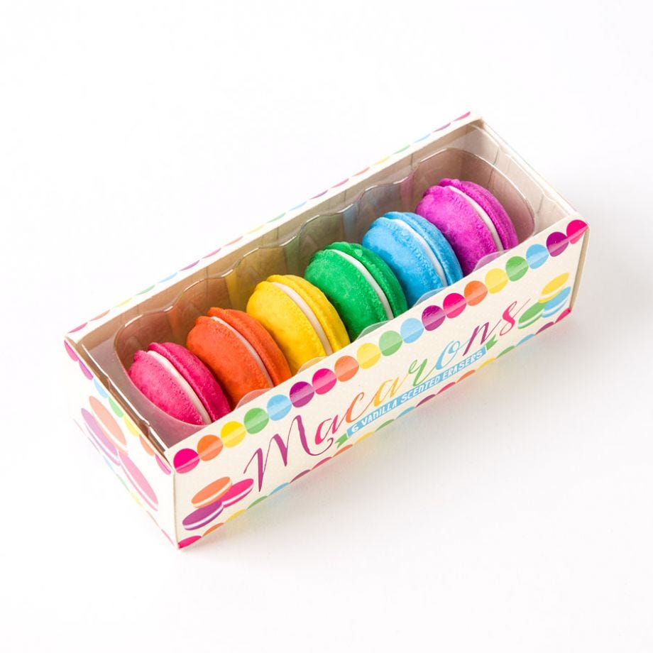 International Arrivals Scented Macaron Erasers 