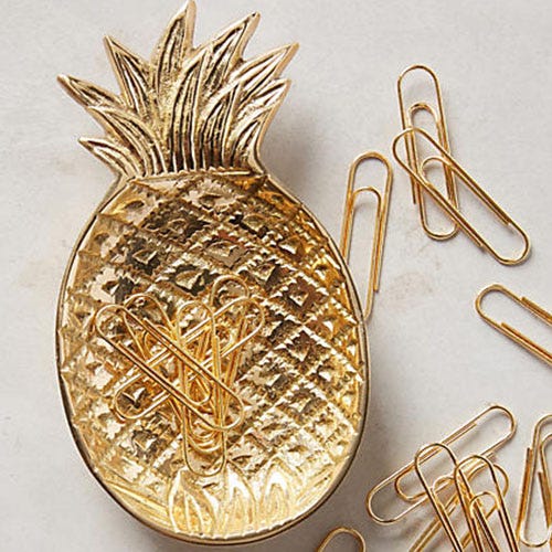 Ananas Trinket Dish & Clips