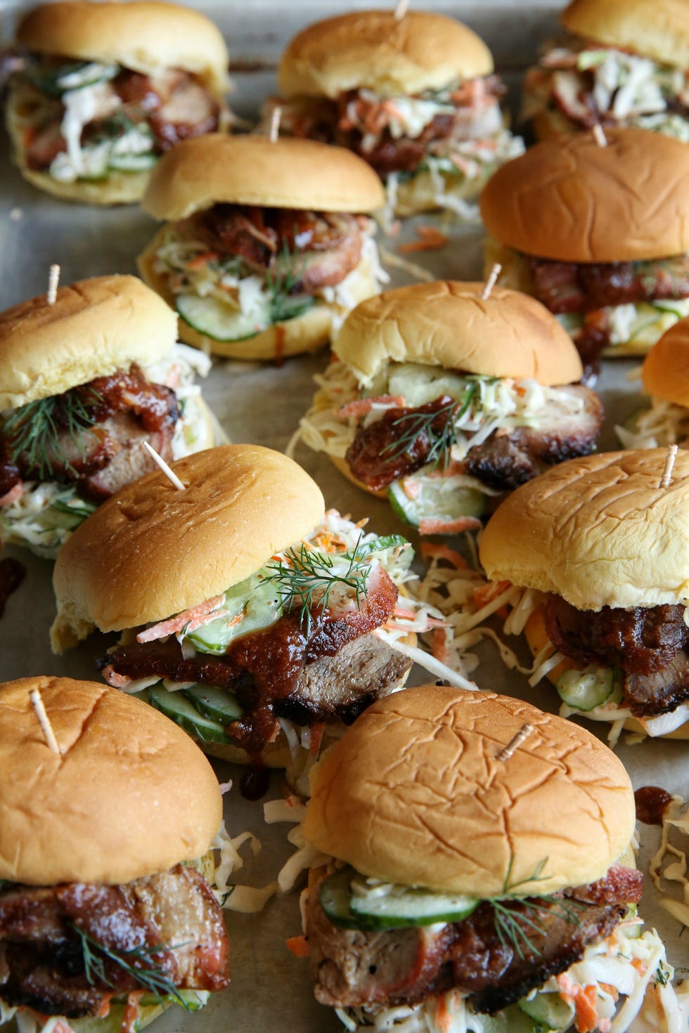 bbq pork sliders with cucumber dill slaw recipe