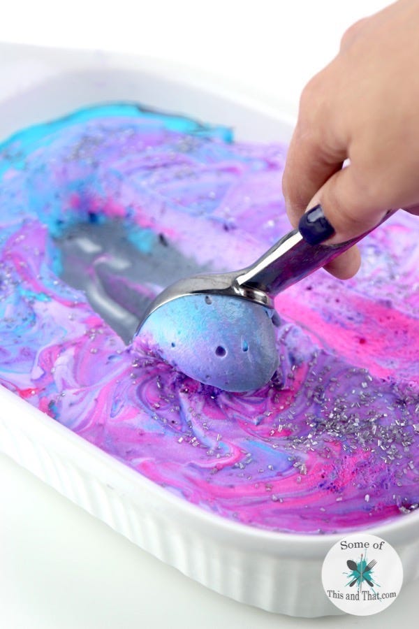 Pink, Purple, Ingredient, Lavender, Violet, Kitchen utensil, Paint, Dessert, Spoon, Child art, 