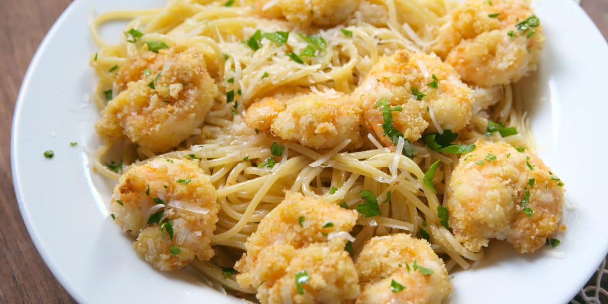 Garlic Bread Shrimp - Garlic Bread Crusted Shrimp