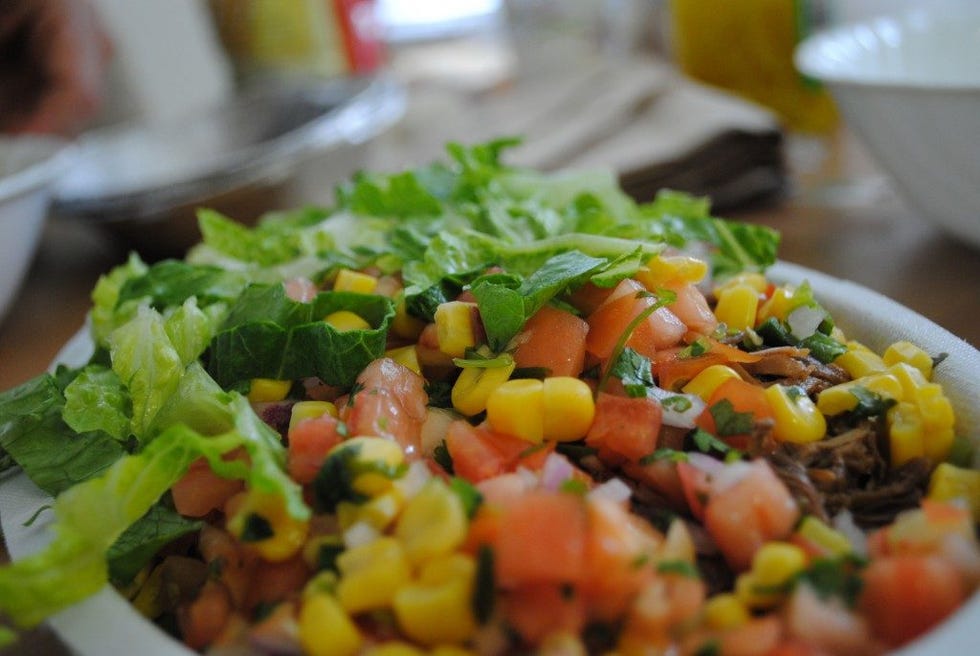 Food, Cuisine, Dishware, Salad, Vegetable, Serveware, Ingredient, Leaf vegetable, Recipe, Dish, 