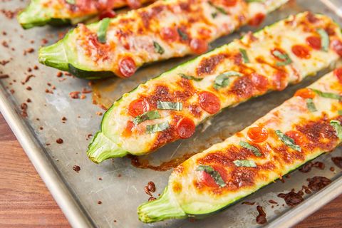 Pizza Zucchini Boats - Pizza Stuffed Zucchini