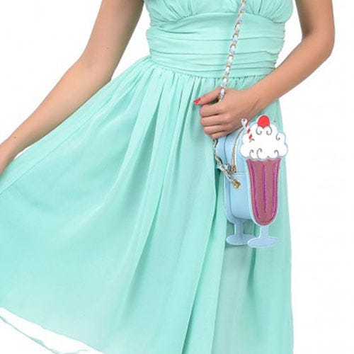 Unique Vintage Blue Ice Cream Sundae Purse