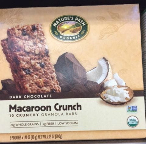 Nature's Path Organic Macaroon Crunch Granola Bars