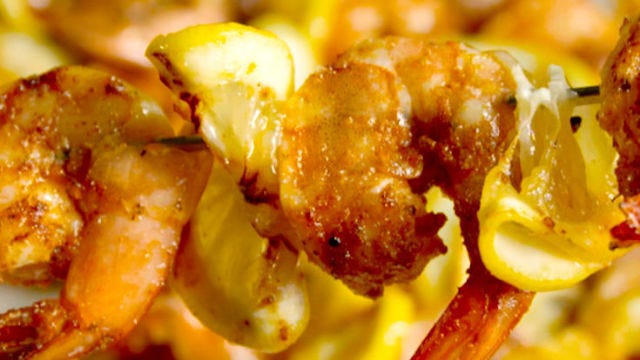 Video player poster image preview for Cajun Shrimp Kebabs Are A Summertime Classic