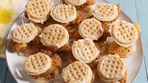 Cooking Chicken and Waffles Sliders Video – Chicken and Waffles Sliders ...