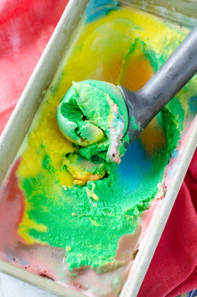 how to make colorful ice cream
