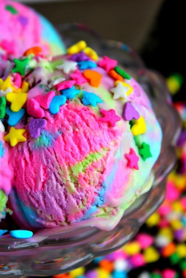 how to make colorful ice cream