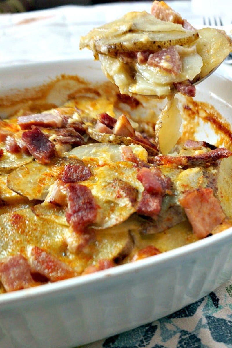 Dish, Food, Cuisine, Ingredient, Strata, Tartiflette, Meat, Produce, Casserole, Staple food, 