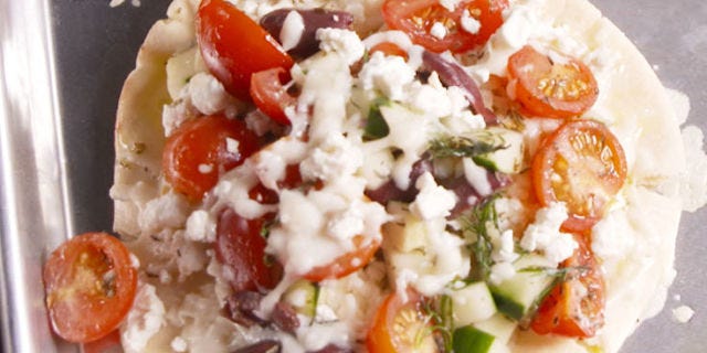 Greek Pita Pizzas