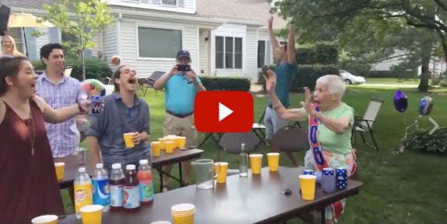 Grandma Beer Pong