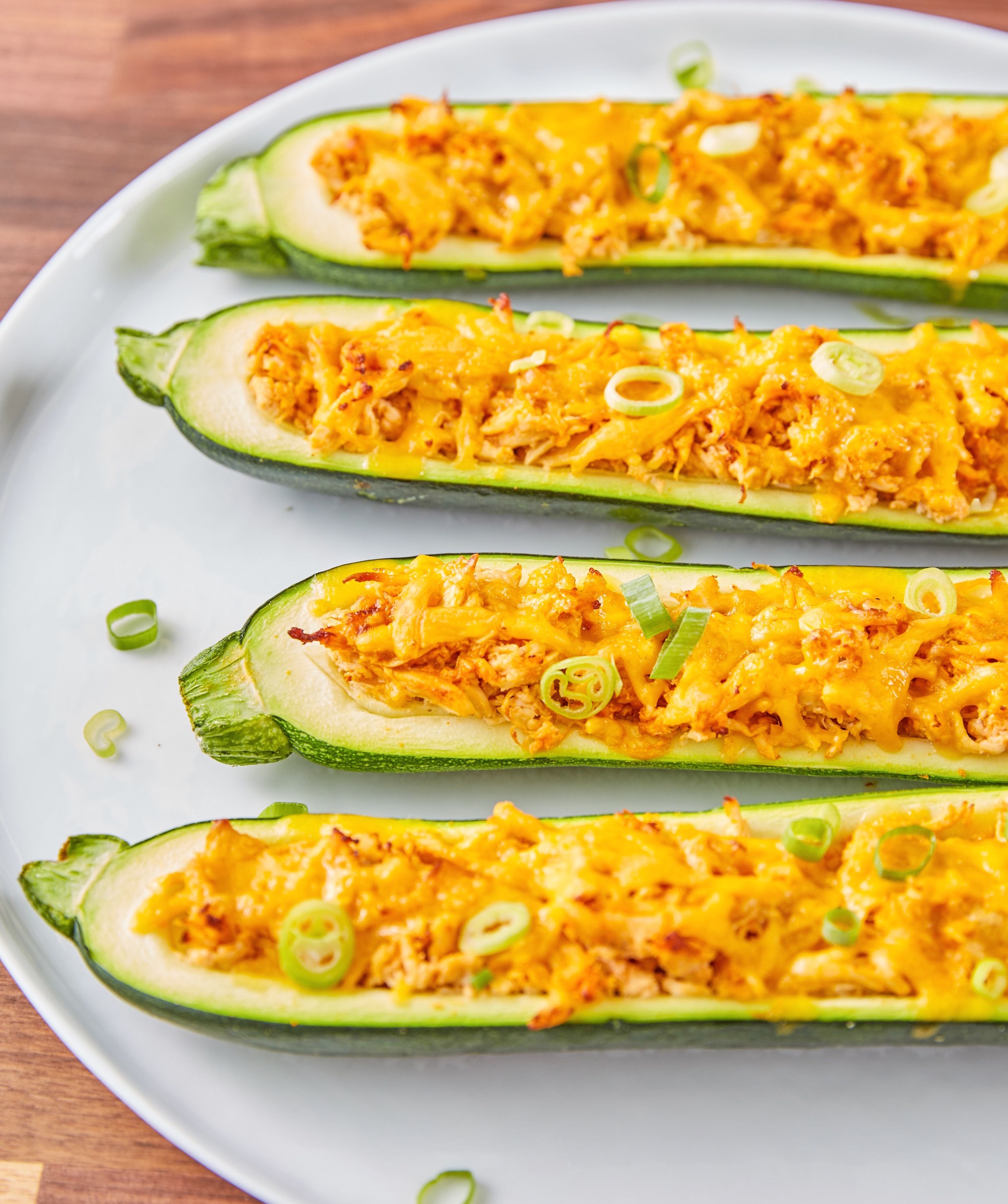 Best Buffalo Chicken Stuffed Zucchini Recipe How To Make Buffalo Chicken Stuffed Zucchini