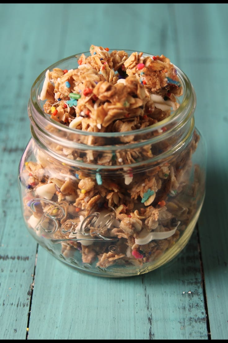 birthday cake granola