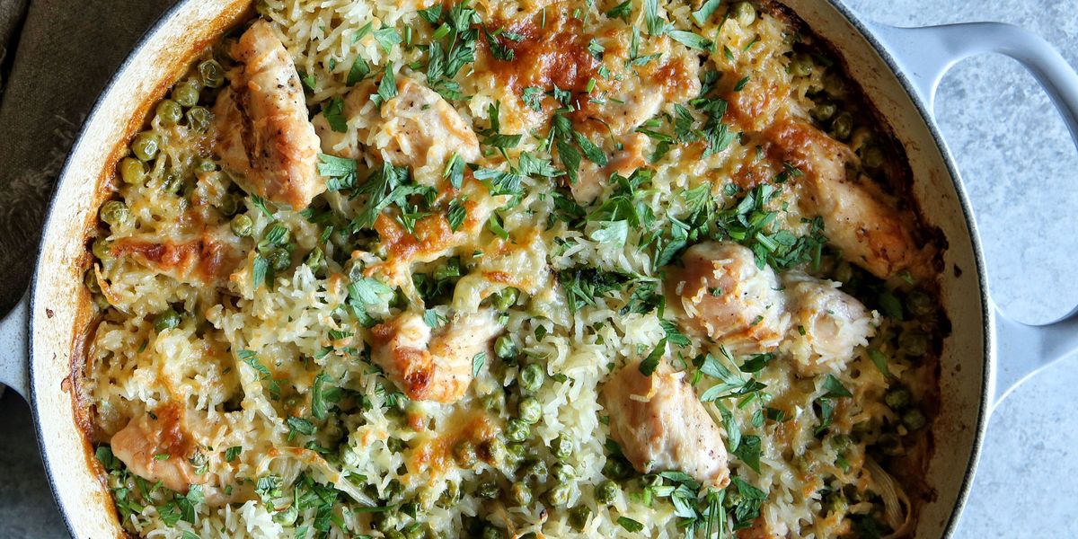 Best Cheesy Baked Chicken and Rice Recipe - Delish.com