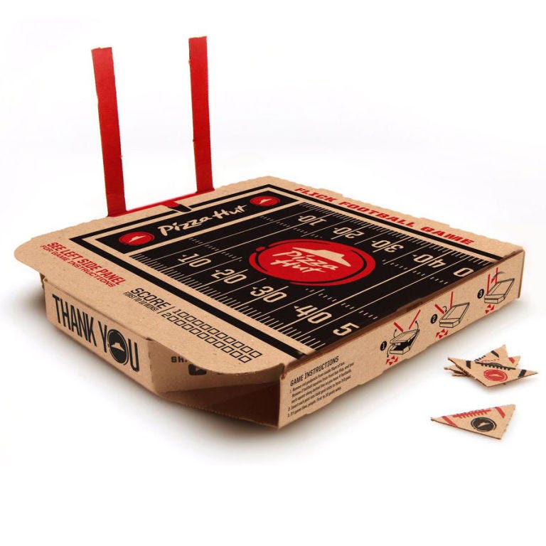 Pizza Hut Flick Football Box