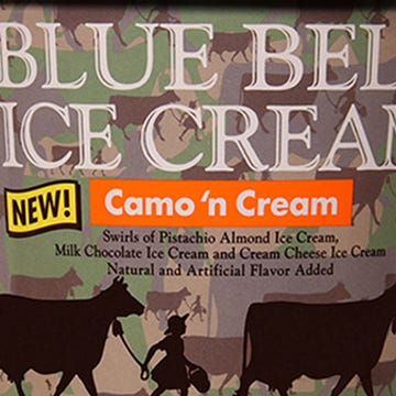 Blue Bell Camo 'n Cream ice cream