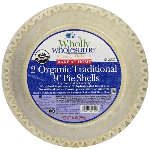 Wholly Wholesome Organic Traditional Pie Shells