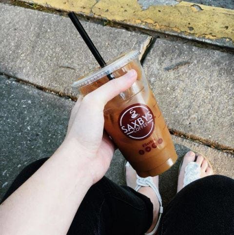 Logo, Drink, Morning, Nail, Non-alcoholic beverage, Iced coffee, 