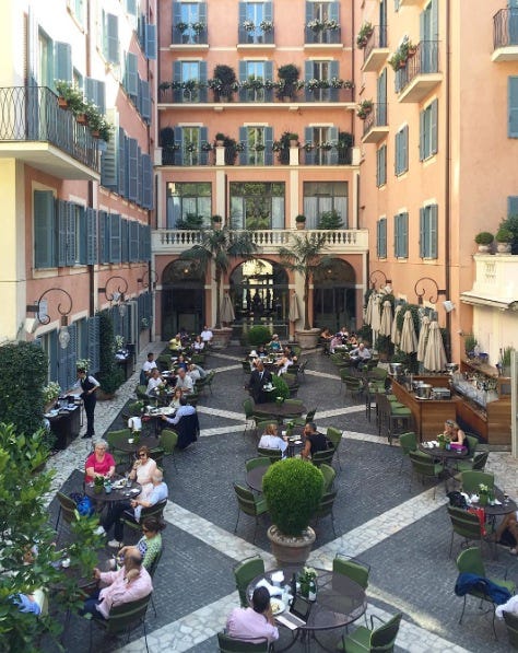 Flowerpot, Building, Apartment, Mixed-use, Condominium, Houseplant, Balcony, Courtyard, Commercial building, Floristry, 