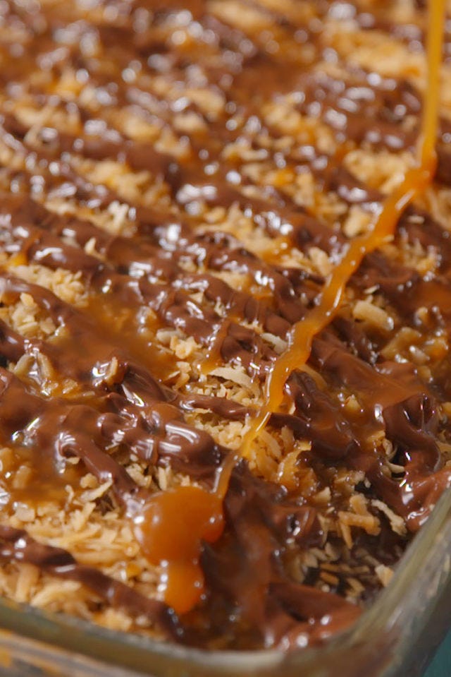 Samoa Poke Cake Vertical